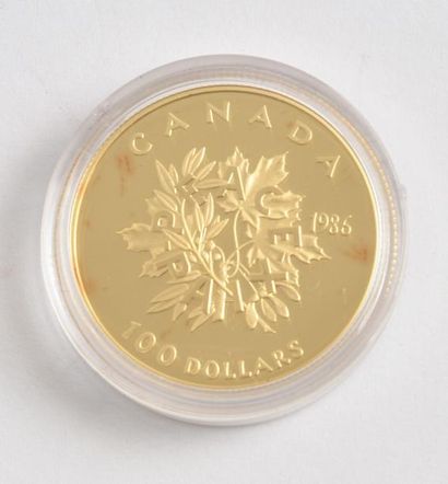 null 100$ CANADIEN - OR 22K - 1986 *Pièce Canadienne de 100$ en or 22K (composée...