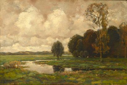 WINDT, Gerard Carel Lod. (1868-1949) WINDT, Gerard Carel Lod. (1868-1949) "Landscape...