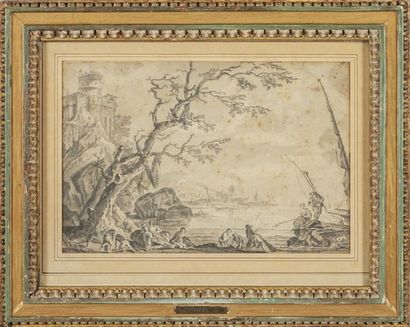 VERNET Claude Joseph CLAUDE JOSEPH VERNET (1714-1789) 
'Landscape with fishermen'
... Gazette Drouot