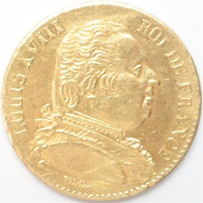 null Louis XVIII (1814-1824). Autre ex. 1814 L Bayonne. Grand 4. 6,45 g. F 517 G...