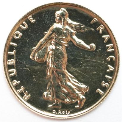 null Cinquième République. Franc or 2000. 8 g. (titre 0.75). 5000 ex. - Fdc.