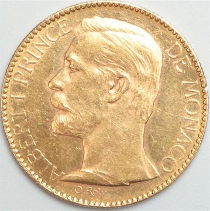 null Monaco. Albert Ier (1889-1922). 100 Francs or 1891 A. 32,29 g. G 124
TTB/Su...