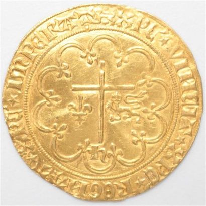 null Henri VI (1422-1453). Salut d'or. 3,41 g. Rouen (Léopard).
Deuxième émission...