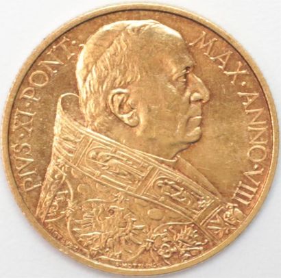 null Etat du Vatican. Pie XI (1929/38). 100 Lires or 1929 An VIII Rome. 8,82 g. ...