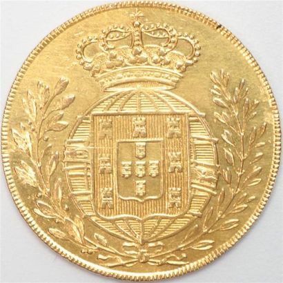 null Portugal. Jean VI (1816-1826). 6400 Reis or 1822.Lisbonne. 14,31 g.
Sup.