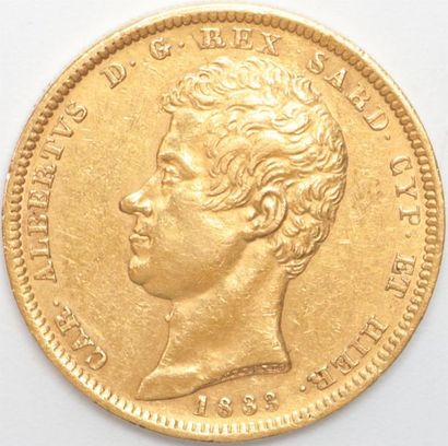 null Royaume de Sardaigne. Charles Albert (1831-1849).100 Lires or 1833 Turin. 32,30...
