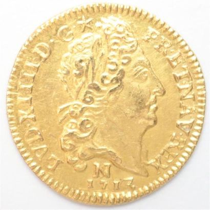 null Louis XIV (1643-1715). Demi Louis d'or au soleil. 1713 N Montpellier. 4,08 g....