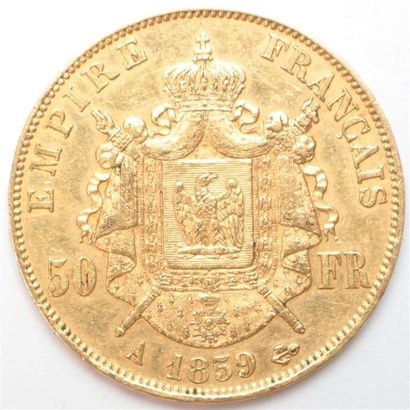 null Second Empire (1852-1870). 50 Francs or 1859 A Paris. 16,15 g. F 547 G 1111...