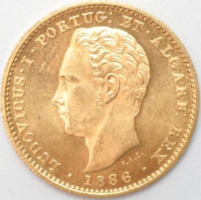 null Portugal. Louis I (1861-1889). 5000 Reis or 1886. 8,80 g. Sup.