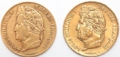 null Louis Philippe I (1830-1848). 20 Francs or 1840 A Paris. 2 ex. 6,42 et 6,42...
