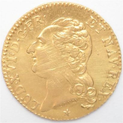 null Louis XVI (1774-1792). Louis d'or à la tête nue 1786 W Lille. 7,62 g. Premier...