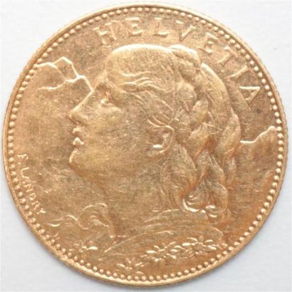 null Suisse. 10 Francs or 1911 B. 3,21 g.TTB