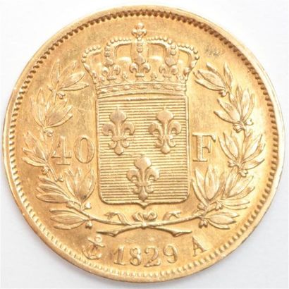 null Charles X (1824-1830). 40 Francs or 1829 A Paris.12,88 g. F 544 G 1105 - TT...