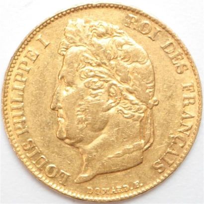 null Louis Philippe I (1830-1848). 20 Francs or 1833 A Paris. 6,42 g. F 527 G 10...