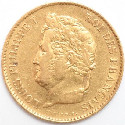 null Louis Philippe I (1830-1848). 40 Francs or 1831 A Paris. 12,82 g. Tranche en...