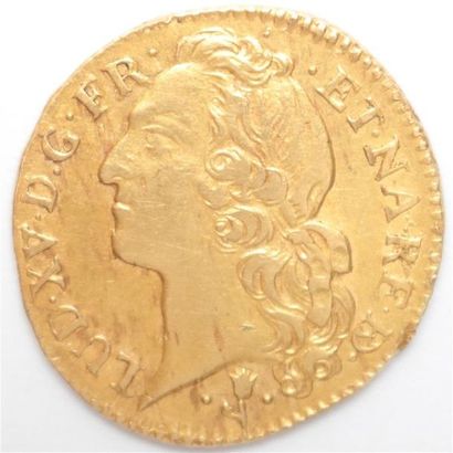 null Louis XV (1715-1774). Louis d'or au bandeau du Béarn 1747 Pau. 8,07 g. Dr 728a...