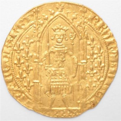 null Charles V (1364-1380). Franc à pied or. 3,78 g. Ci 457
TTB