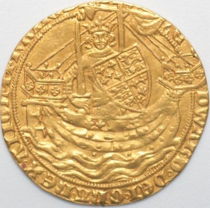 null Angleterre. Edouard III (1327-1377). Autre ex. Flan court (rogné ?). 6,58 g....