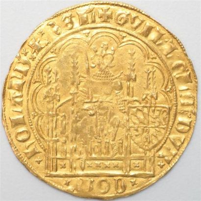null Pays Bas. Comté de Hollande. Guillaume VI de Bavière (1404-1417). Chaise d'or...