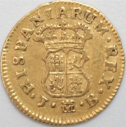 null Espagne. Ferdinand VI (1746/59). 1/2 Escudo or 1758 Madrid. JB. 1,74 g. - T...
