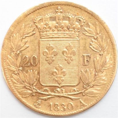 null Charles X (1824-1830). 20 Francs or 1830 A Paris. 6,44 g. F 521 G 1029
TTB