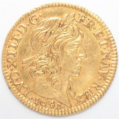 null Louis XIII (1610-1643). 1/2 Louis d'or à la mèche longue. 
1641 A Paris. 3,37...