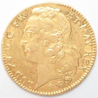 null Louis XV (1715-1774). Double Louis d'or au bandeau 1749 AA Metz. 16,18 g.
Infime...
