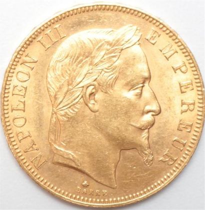 null Second Empire (1852-1870). 50 Francs or tête laurée 1862 A Paris. 16,18 g. F...