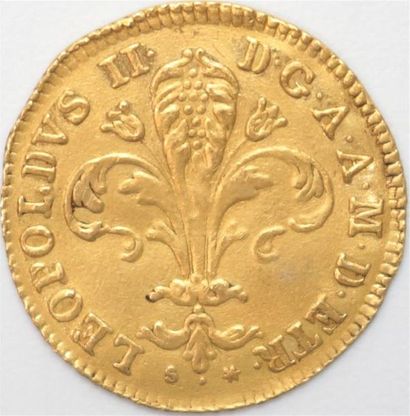 null Toscane. Léopold II (1824-1859). Zecchino or 1824. Florence. 3,48 g. TB/TTB