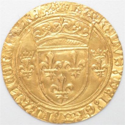 null Charles VII (1422-1461). Ecu d'or à la couronne ou écu neuf.
Rouen (pt 15)....