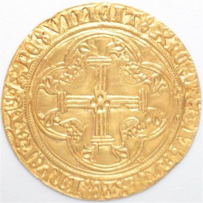 null Charles VII (1422-1461). Ecu d'or à la couronne ou écu neuf.
Rouen (pt 15)....