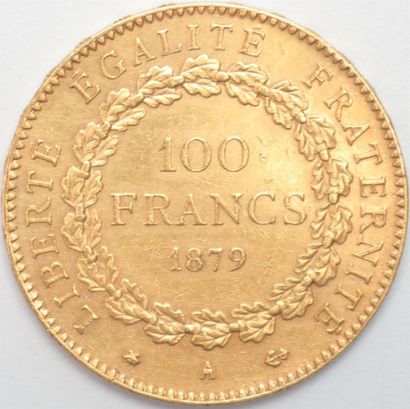 null Troisième République (1871-1940). Autre ex. 1879 A Paris. 32,30 g. Ancre barrée....