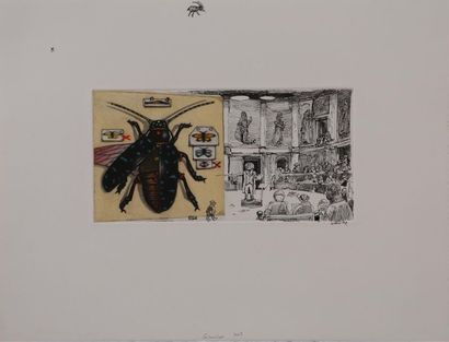 null Philippe MOHLITZ (1941-2019) Entomologie. 2007
Dessin au crayon et aquarelle...
