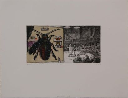 null Philippe MOHLITZ (1941-2019) Entomologie. 2007
Manière noire. L 20 x H 10. Non...