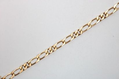 null Bracelet en or jaune maille alternée - 24.5 g 