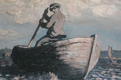 null YEATS Jack Butler (1871 1957) Sculling (Godille), 1912
Huile sur panneau, signée...