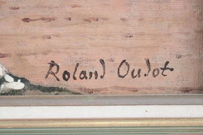 null OUDOT Roland (1897-1981) Paysage au rocher en Provence - Huile sur toile signée...