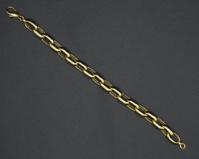null Bracelet en or jaune à maille jaseron allongée - 17,72 g / L. 19 cm 