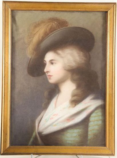 null Portrait de femme au chapeau à plume - Pastel sur papier - 49 x 35 cm
Encadré...