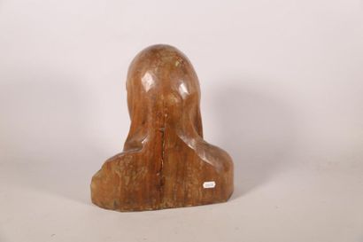 null Buste de la Vierge en bois sculpté, H. 33 cm
