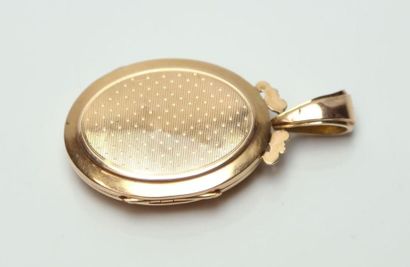 null Pendentif médaillon en deux tons d'or et perles - sur le dessus une miniature...