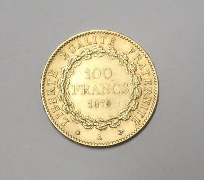 null Pièce de 100 Francs or 1879 au Génie - 32.24 g