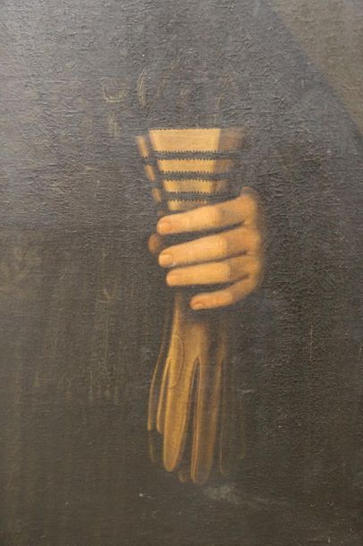 null Ecole Hollandaise 1626 - Portrait d'homme agé de 59 ans - Panneau de chêne -...