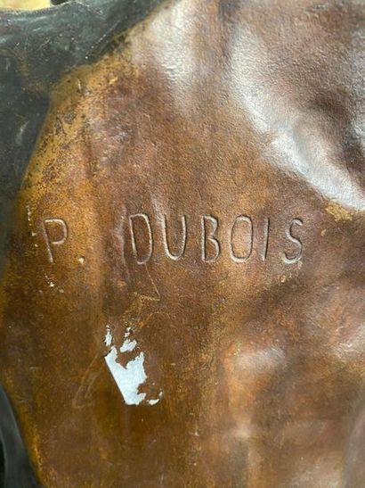 null DUBOIS Paul (1829-1905) Le Penseur - sujet en bronze signé, fonte de Barbedienne...