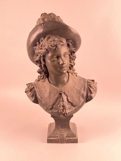 null RANCOULET Ernest (1842-1918) Jeune garçon en buste
Sujet en bronze signé - H....