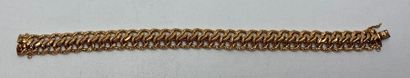 null Bracelet en or jaune maille américaine - 12.17 g / L. 83 mm (manque la chaînette...