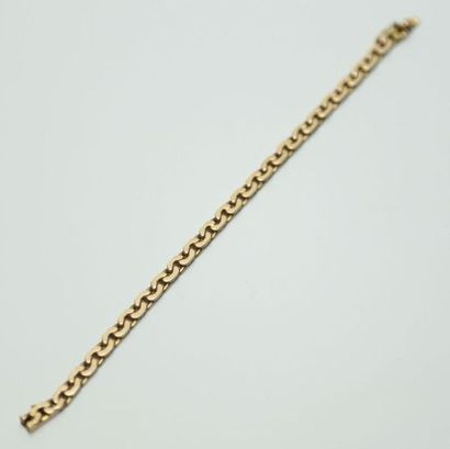 null Bracelet en or 585 , maille style haricot - 16.27 g / L. 18 cm