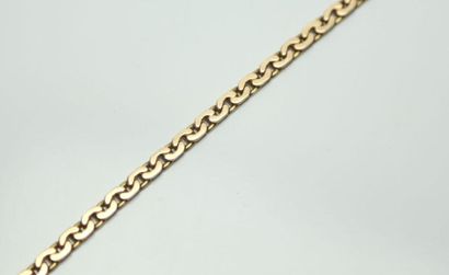 null Bracelet en or 585 , maille style haricot - 16.27 g / L. 18 cm