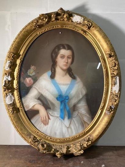 null Ecole française du XIXème - Portrait présumé attribué de tradition familiale...