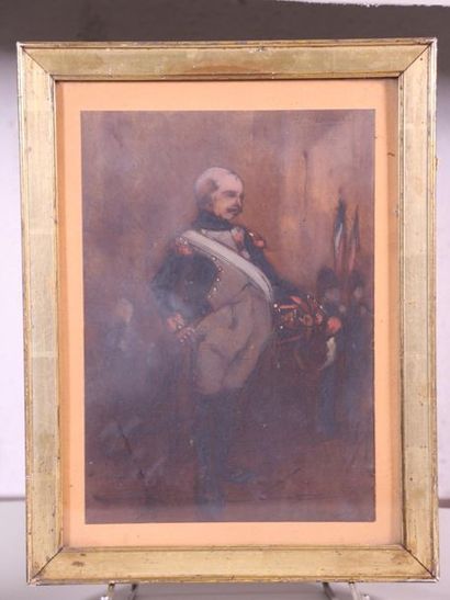 null MONNIER Henry Bonaventure (1805-1877)
Portrait de militaire - Gouache aquarellée...